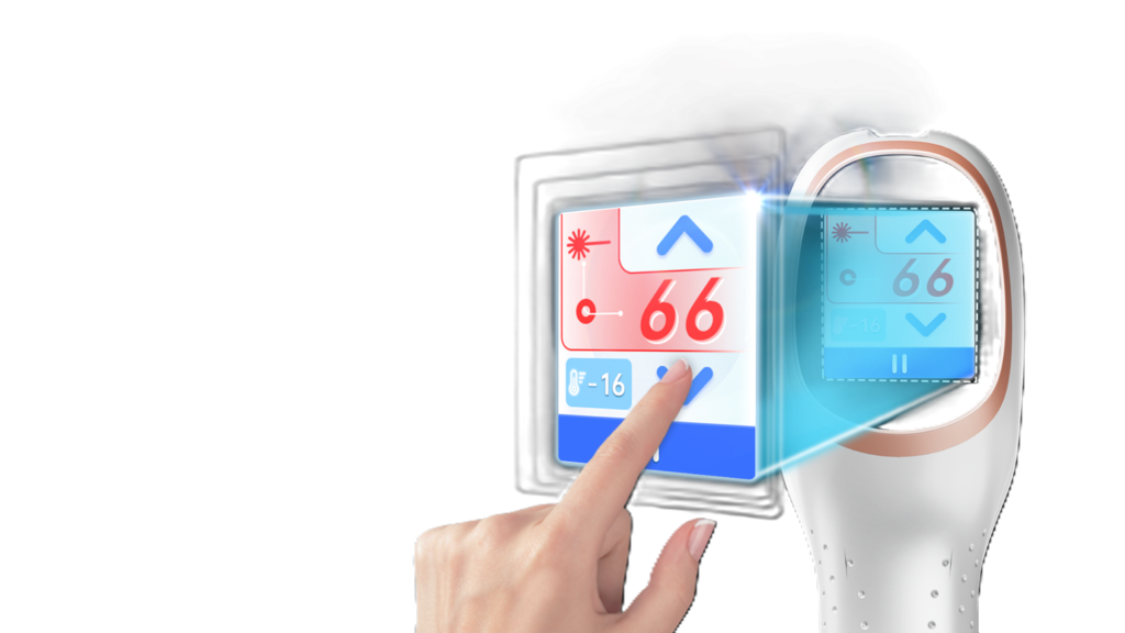 1800W diódalézeres szőrtelenítő készülék LCD érintőképernyős kezelőfej