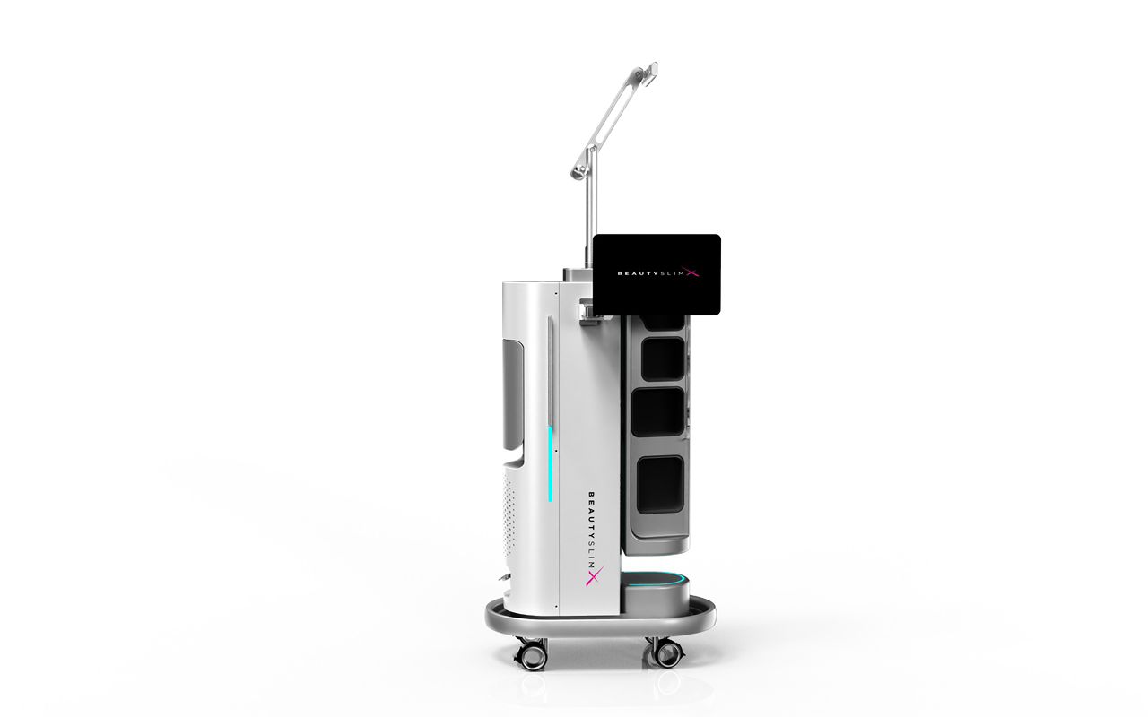 Megashape Pro professzionális testkezelő és alakformáló gép oldalnézetből.